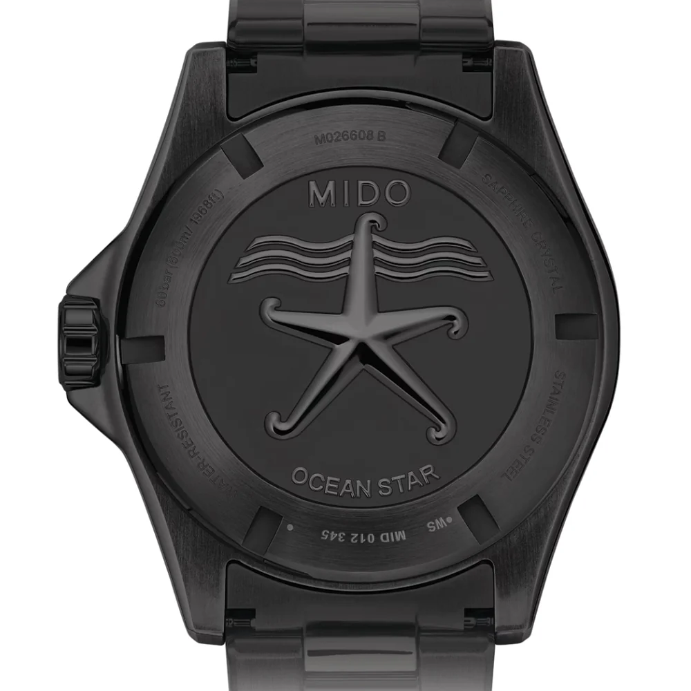 Ocean Star 600 Chronometer DLC - Black on Bracelet w/ Additional Rubber Strap - Image 5
