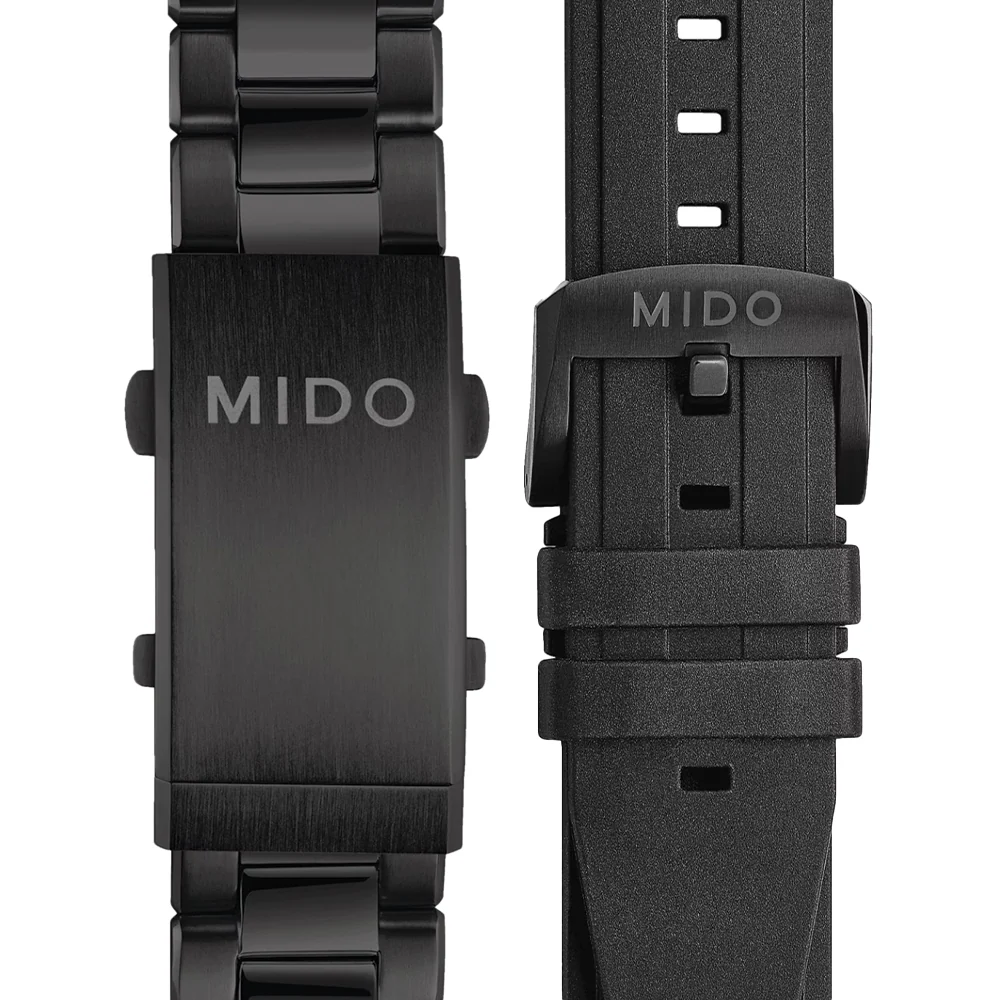 Ocean Star 600 Chronometer DLC - Black on Bracelet w/ Additional Rubber Strap - Image 8