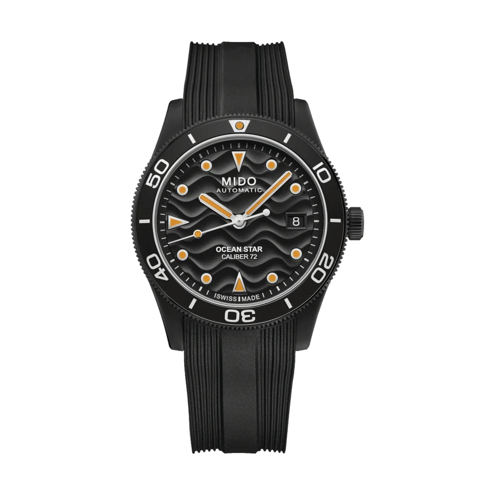 Ocean Star Black PVD 39mm - Black on Rubber Strap