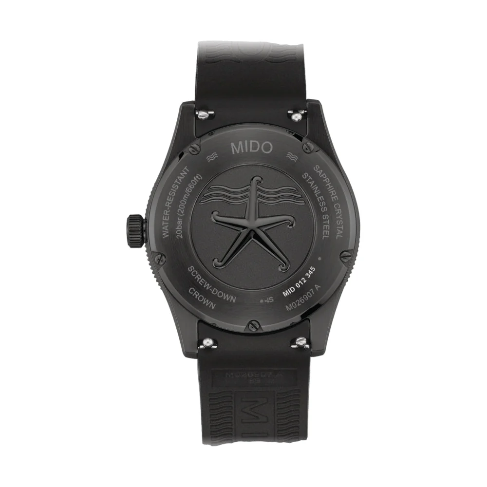 Ocean Star Black PVD 39mm - Black on Rubber Strap - Image 4