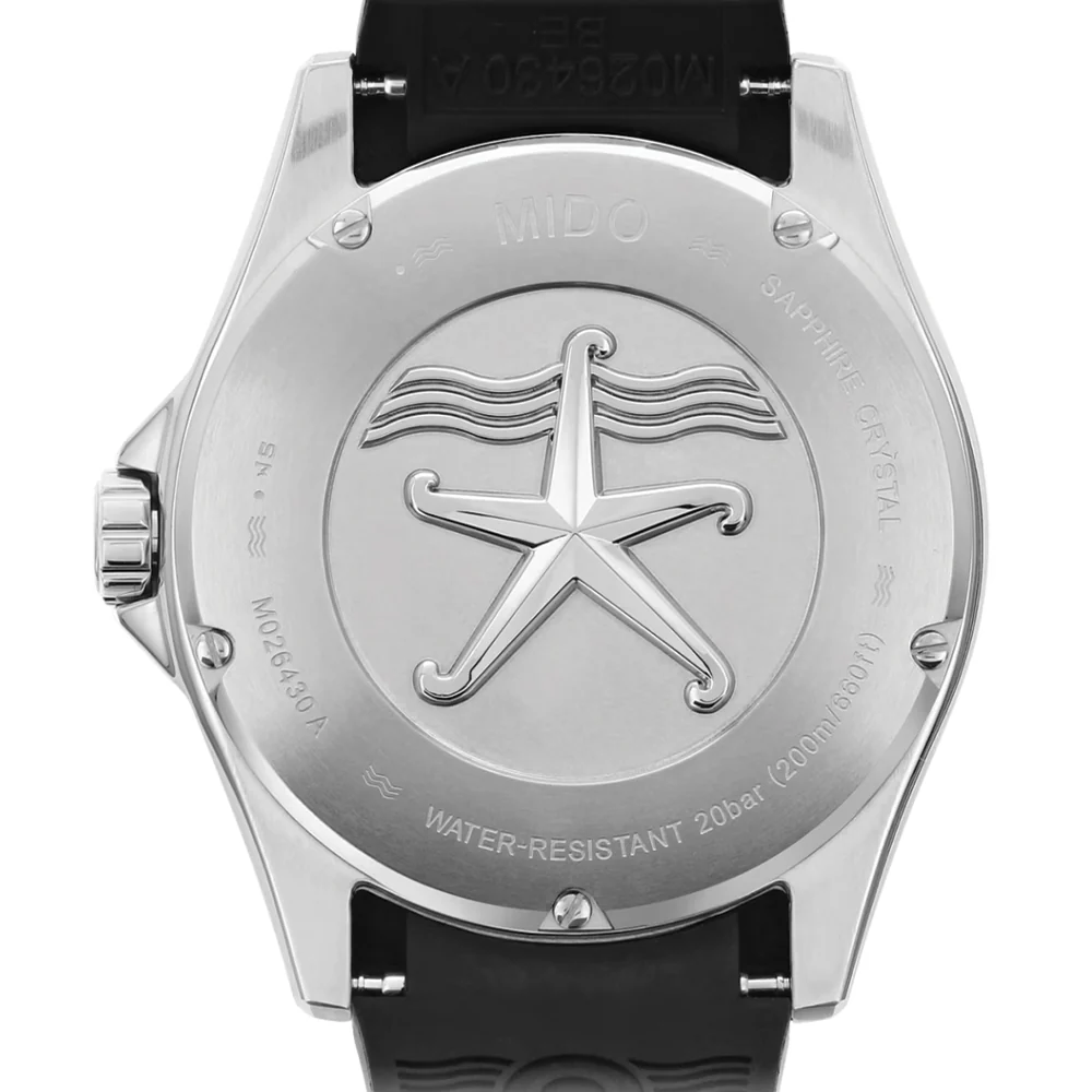 Ocean Star Captain 42.5mm - Black on Rubber Strap - Image 2