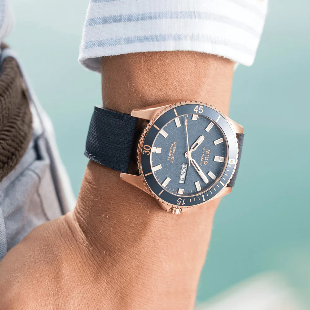 Ocean Star Captain 42.5mm - Blue on Fabric Strap - Image 3