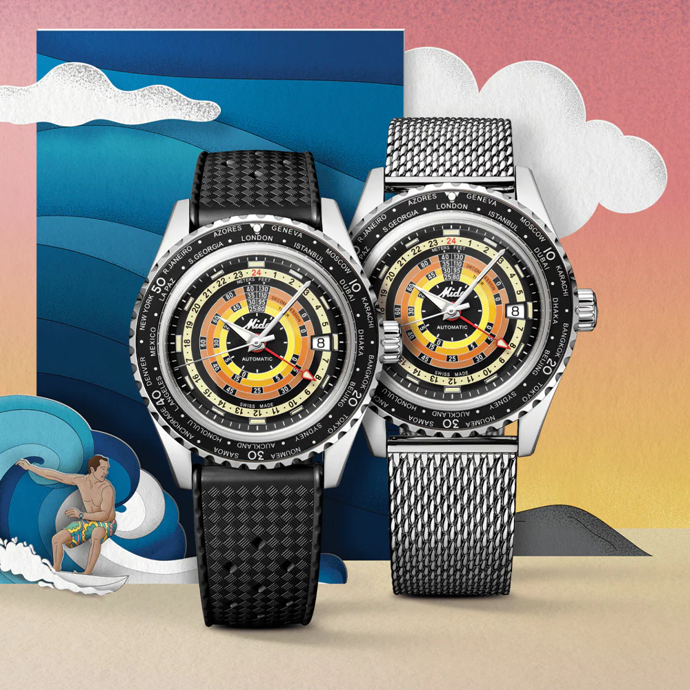 Ocean Star Decompression Worldtimer 40.5mm - Black on Rubber Strap w/ Additional Bracelet - Image 2
