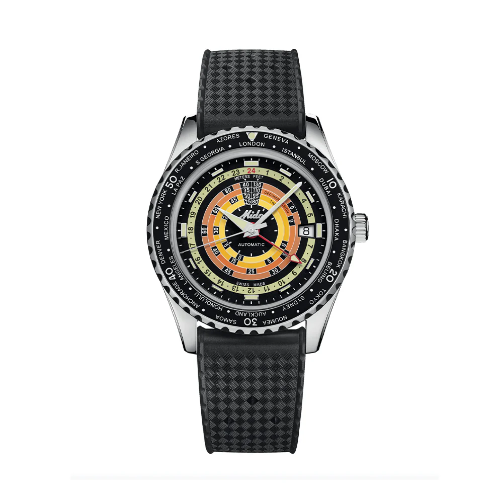 Ocean Star Decompression Worldtimer 40.5mm - Black on Rubber Strap w/ Additional Bracelet - Image 5