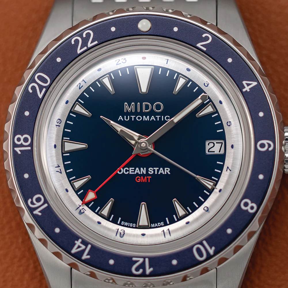 Ocean Star "Shark Tooth" Special Edition GMT 40.5mm - Blue on Bracelet w/ Additional Fabric Strap - Image 4