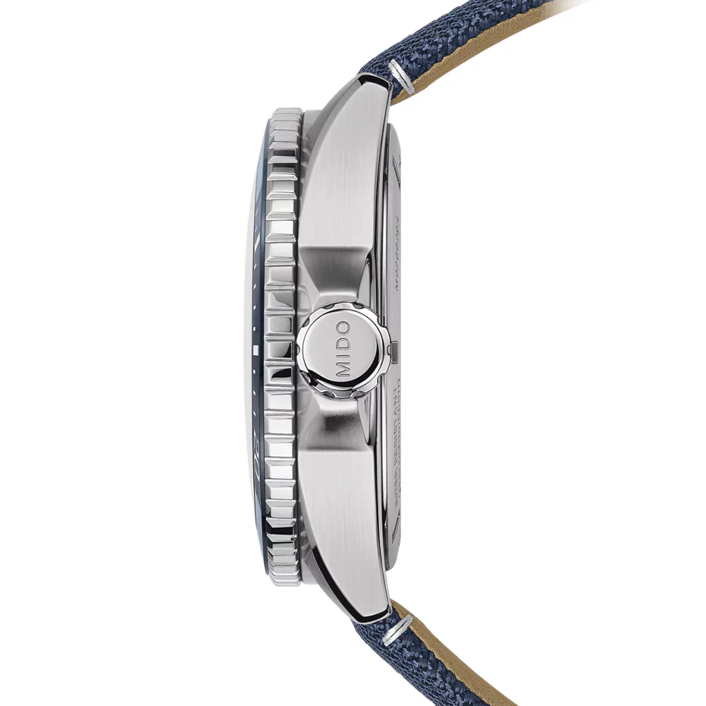 Ocean Star GMT 44mm - Black w/ Blue Bezel on Fabric Strap - Image 6