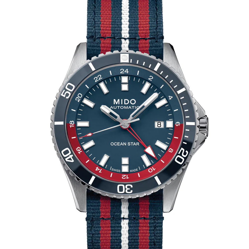 Ocean Star GMT Special Edition 44mm - Blue on Bracelet w/ Additional Fabric Strap - Image 5