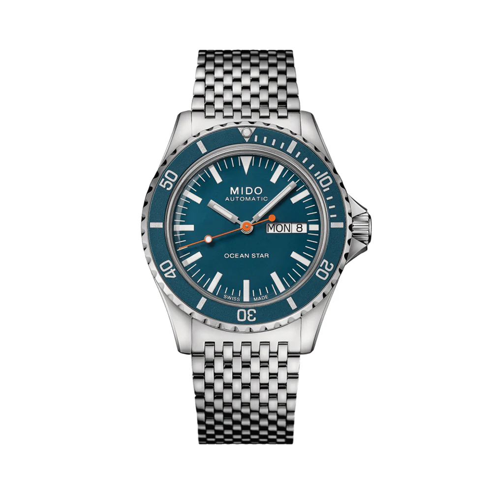 Ocean Star Tribute 40.5mm - Blue on Bracelet w/ Additional Fabric Strap