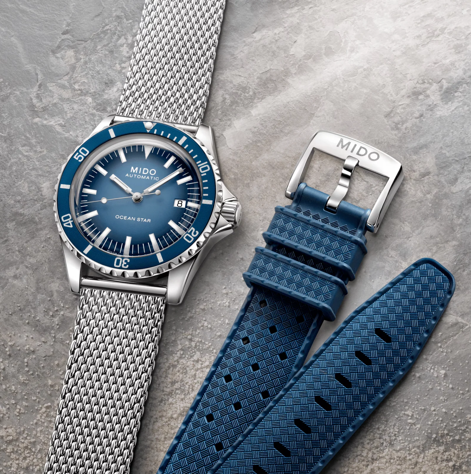 Ocean Star Tribute Special Edition 40.5mm - Blue on Bracelet w/ Additional Rubber Strap - Image 5