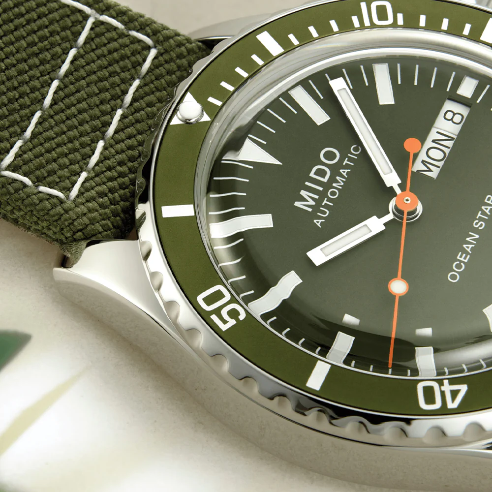 Ocean Star Tribute 40.5mm - Green on Fabric Strap - Image 4