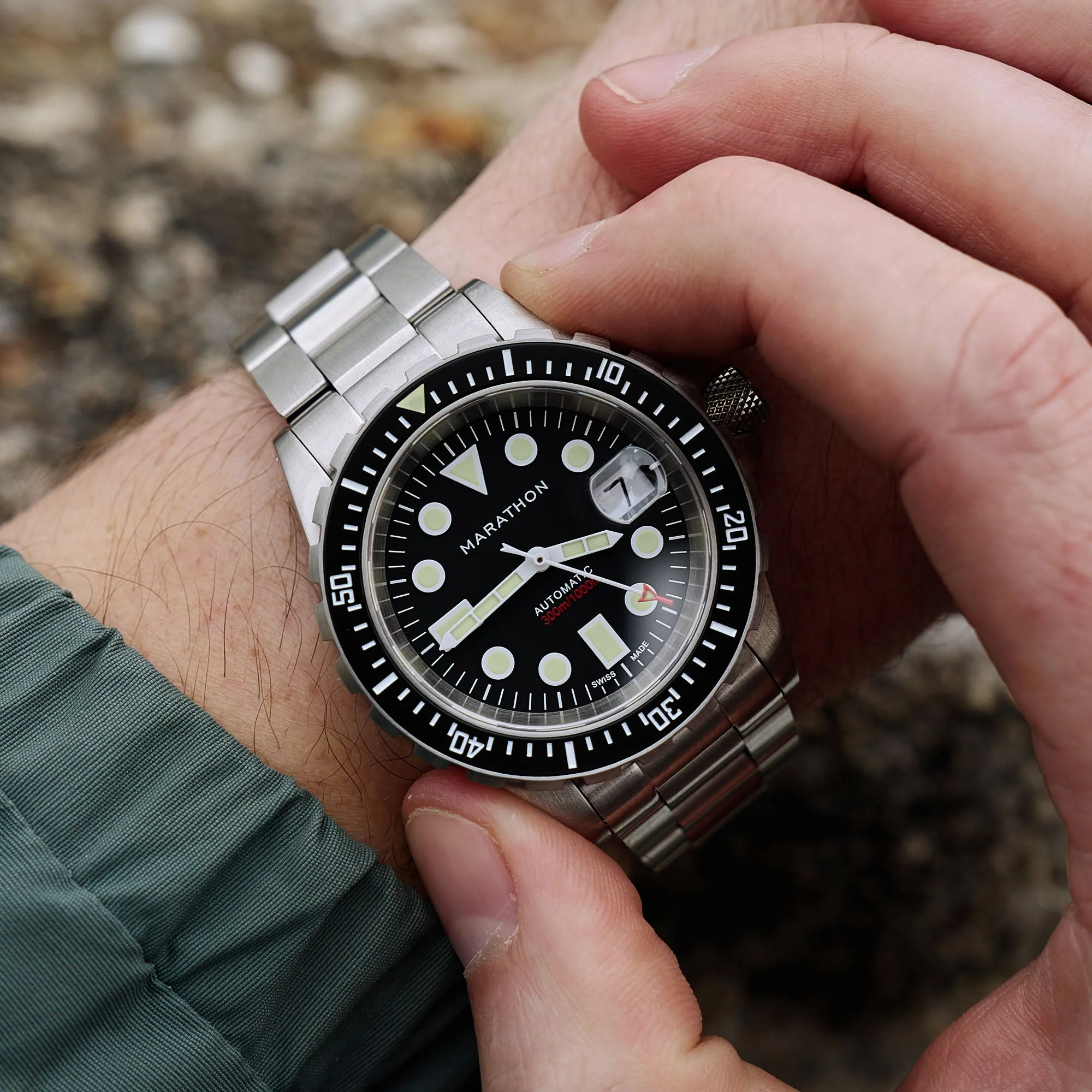 OSAR-D Automatic with Date 41mm - Black on Bracelet - Image 2