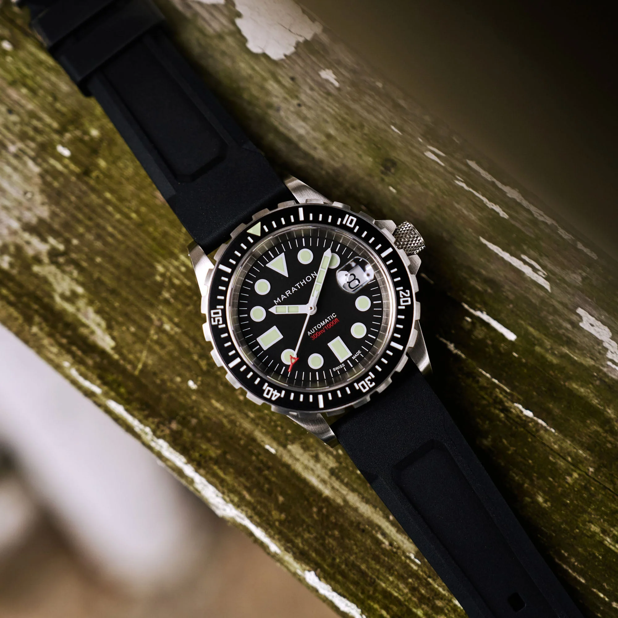 OSAR-D Automatic with Date 41mm - Black on Rubber Strap - Image 2