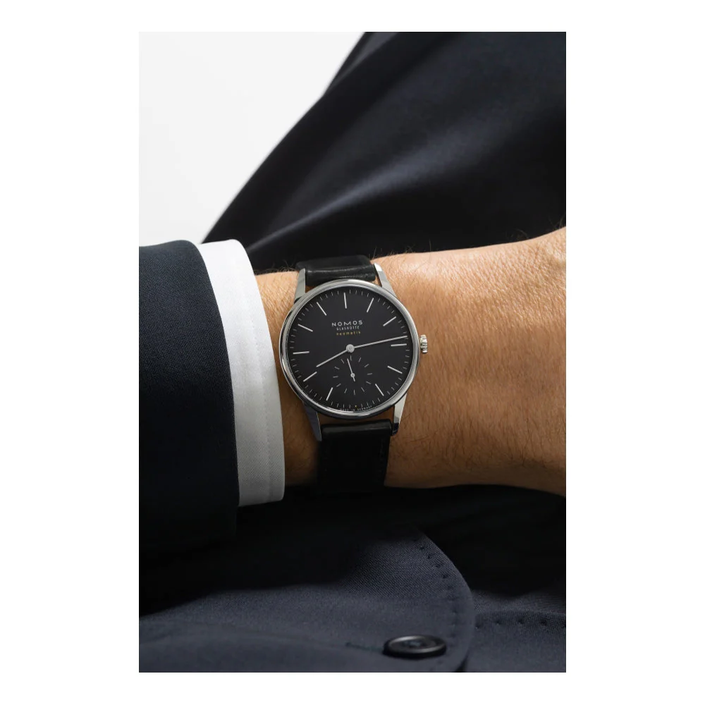 Orion Neomatik Sapphire Back 39mm - Black on Strap - Image 3