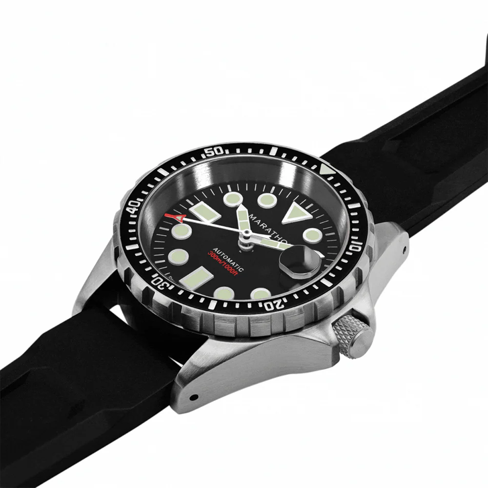 OSAR-D Type I Automatic with Date 36mm - Black on Rubber Strap - Image 2