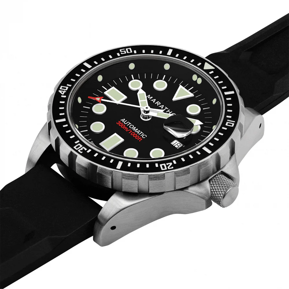 OSAR-D Type I Automatic with Date 46mm - Black on Rubber Strap - Image 2