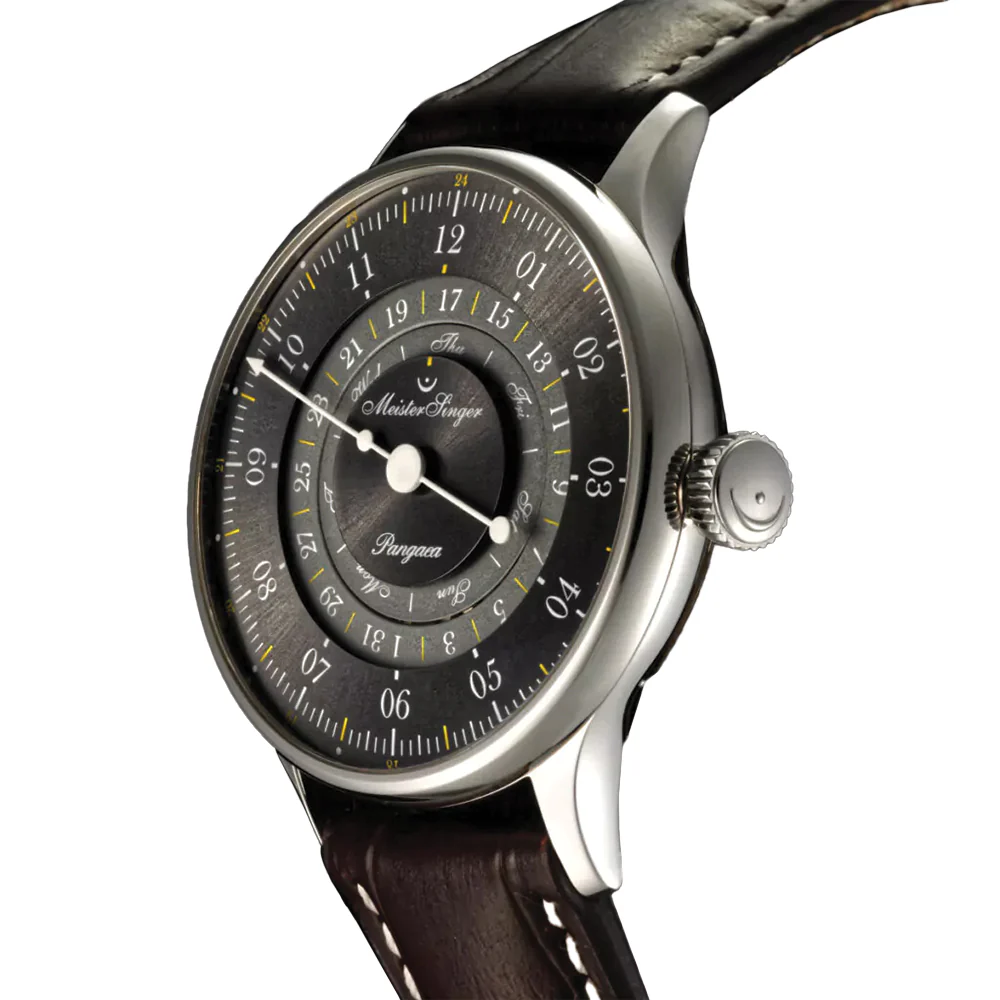 Pangaea Day Date Automatic 40mm - Grey on Brown Calf Leather - Image 2