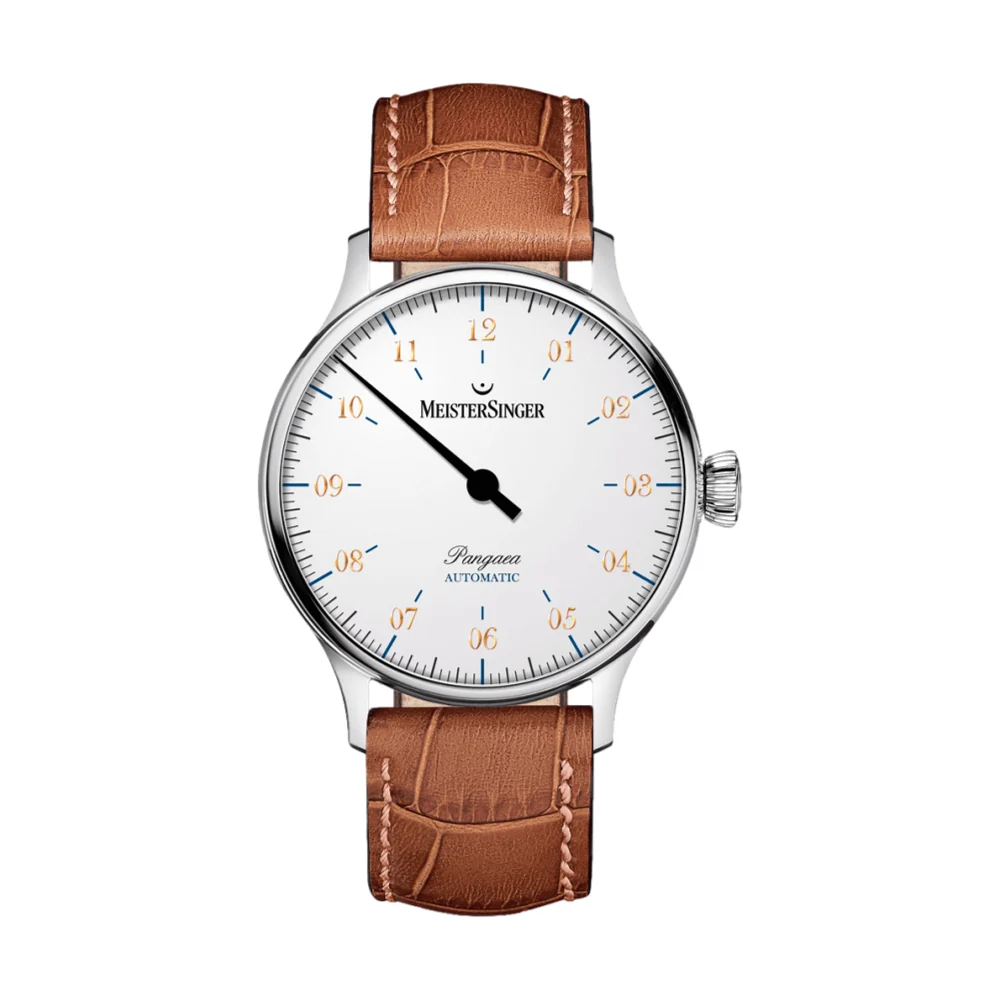 Pangaea 40mm - White on Leather Strap