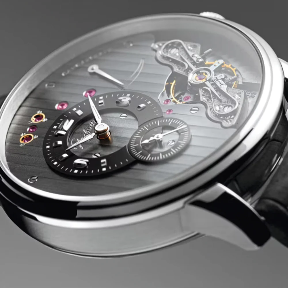 PanoInverse 42mm - Galvanized Black on Leather Strap - Image 3