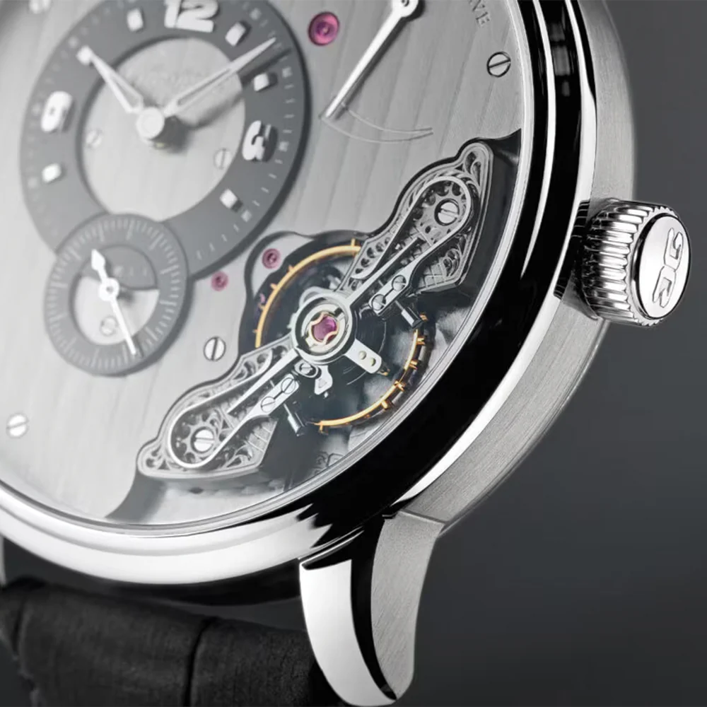 PanoInverse 42mm - Galvanized Black on Leather Strap - Image 4