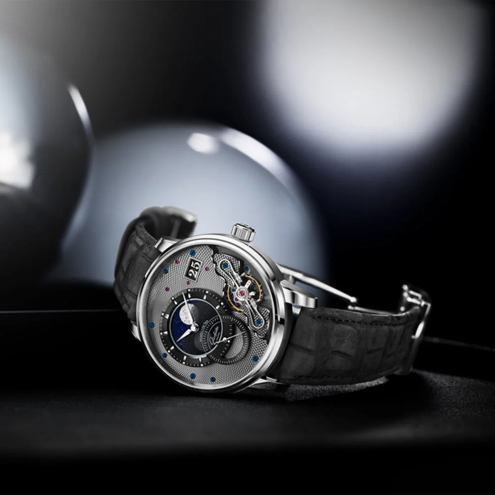 PanoLunarInverse Limited Edition 42mm - Grey on Leather Strap - Image 4