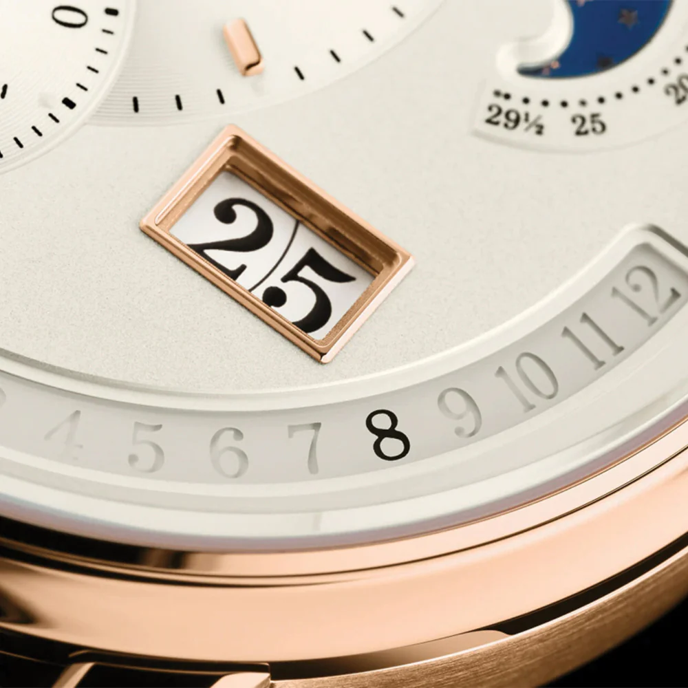 PanoMaticCalendar Red Gold 42mm - Ivory on Strap - Image 5