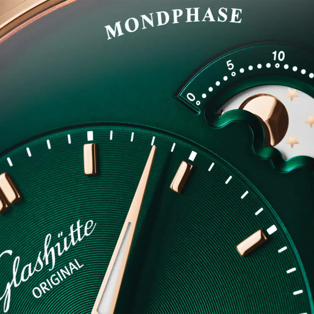 PanoMaticLunar Red Gold 40mm - Green on Strap - Image 5