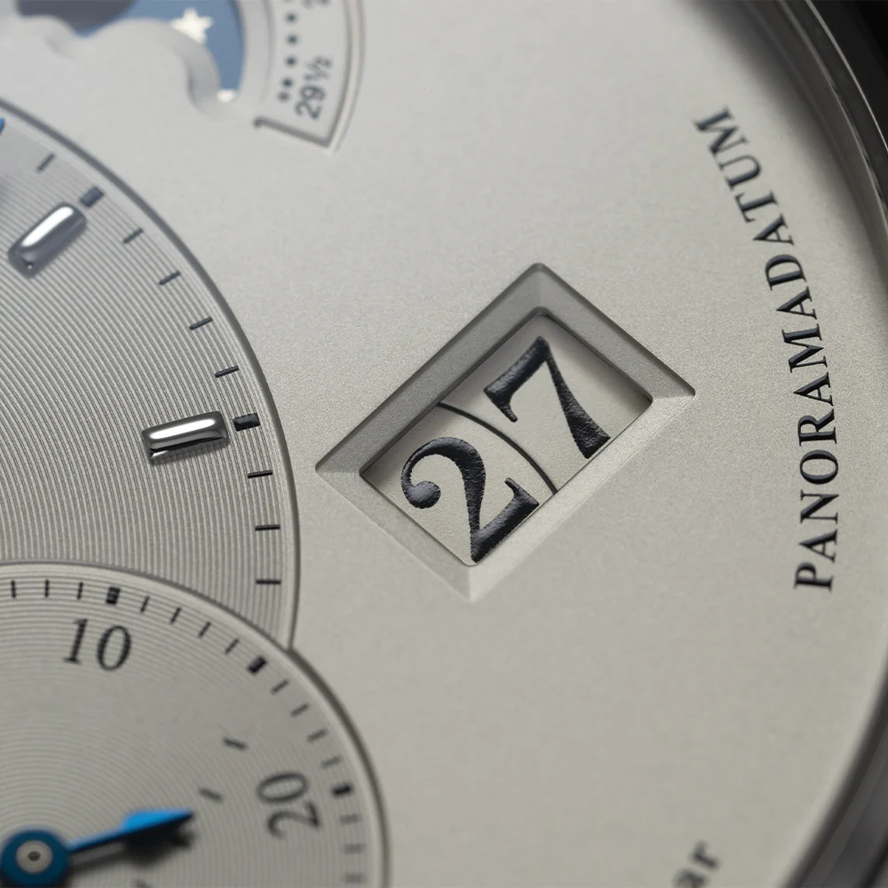 PanoMaticLunar 40mm - Silver on Leather Strap - Image 7