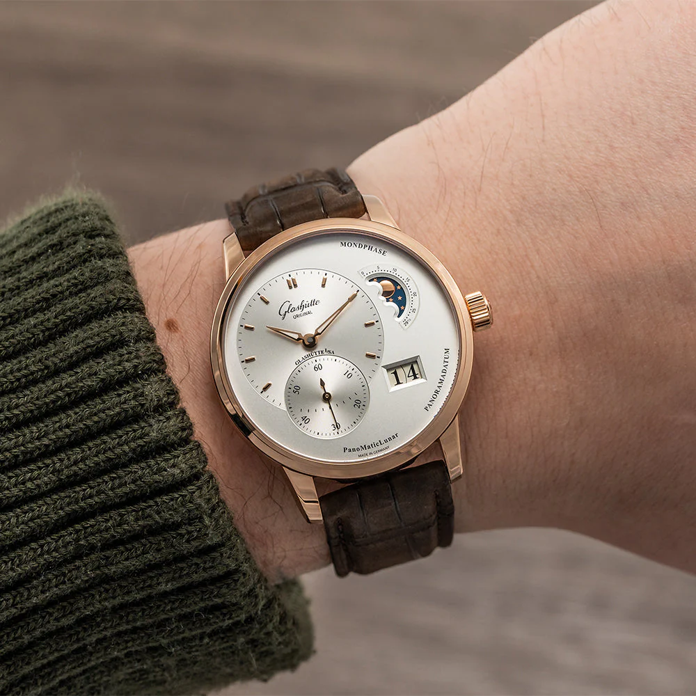PanoMaticLunar Red Gold 40mm - Ivory on Strap - Image 2