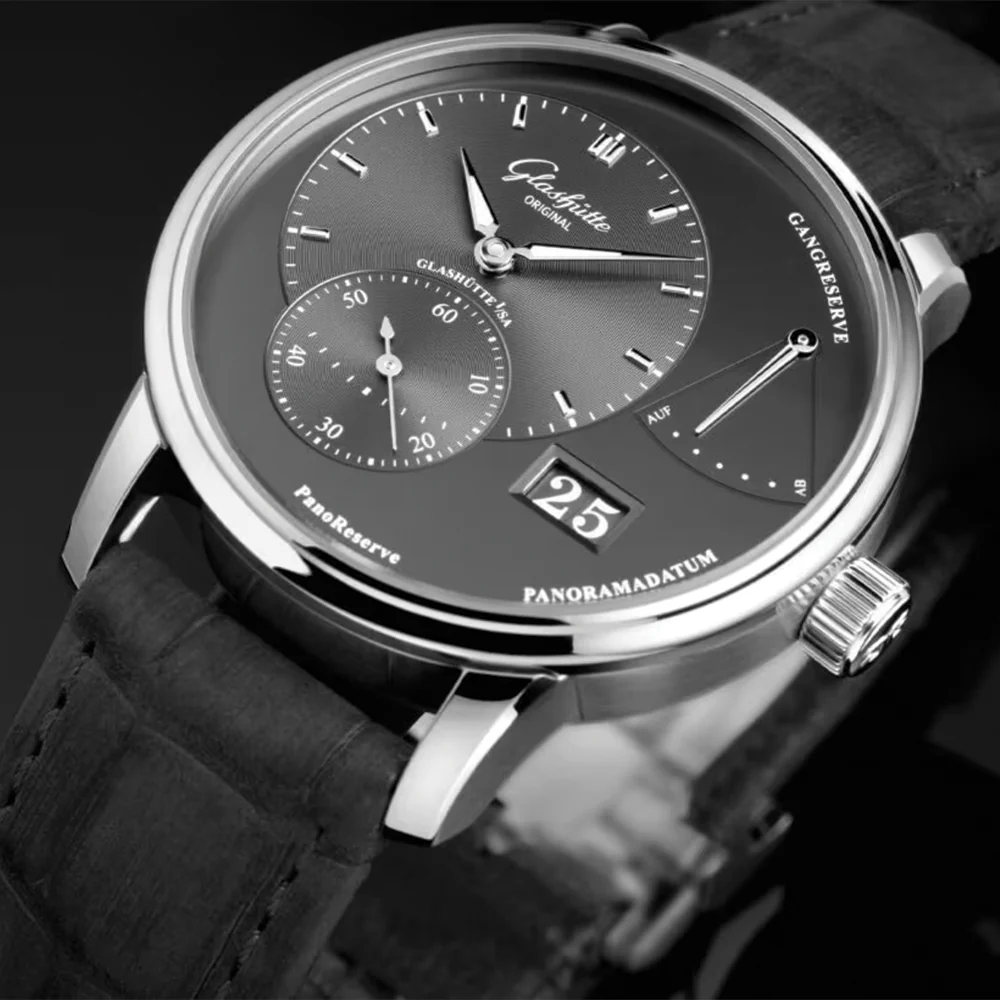 PanoReserve 40mm - Dark Grey on Leather Strap - Image 2