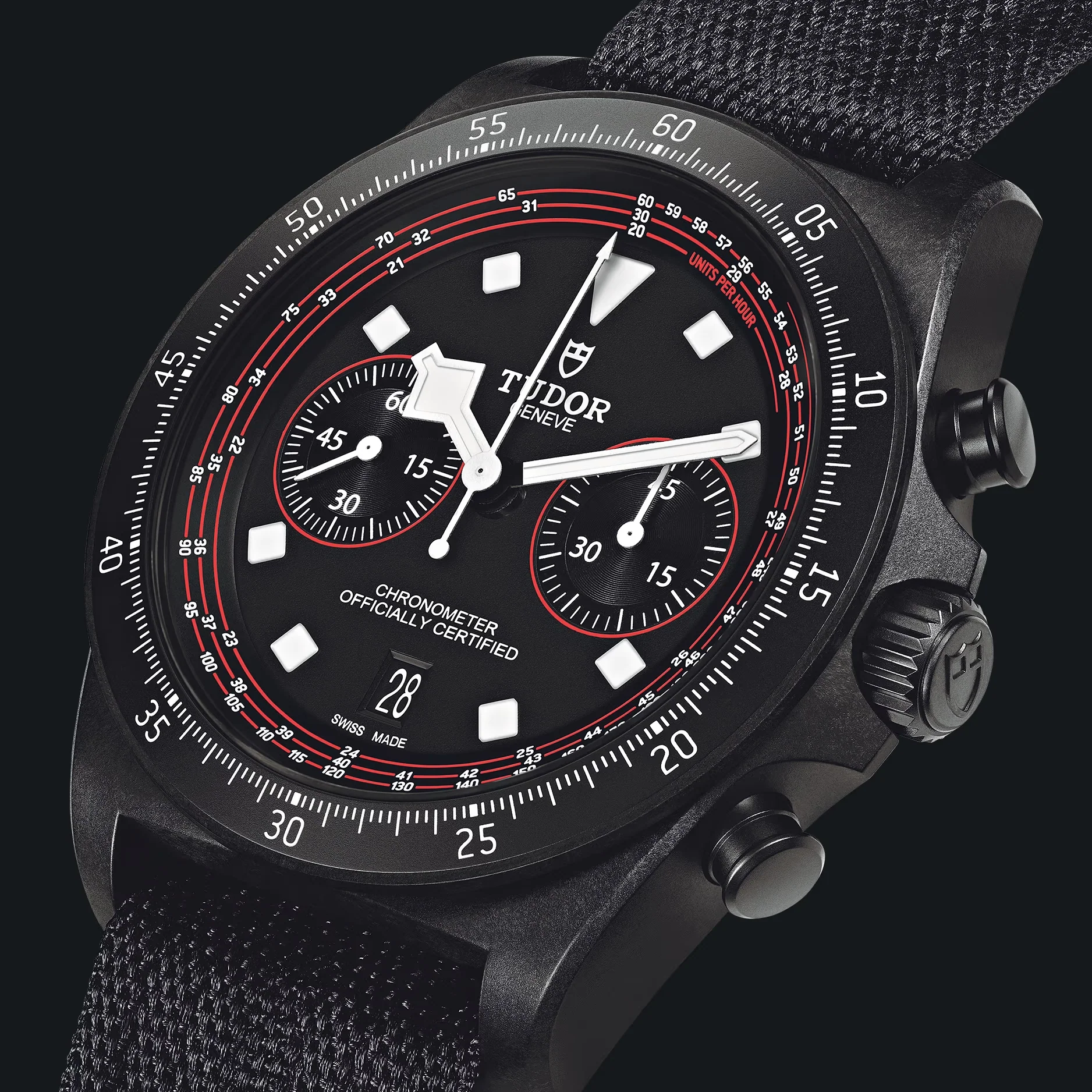 Pelagos FXD Chrono Carbon Composite 43mm - Black on Fabric Strap - Image 5
