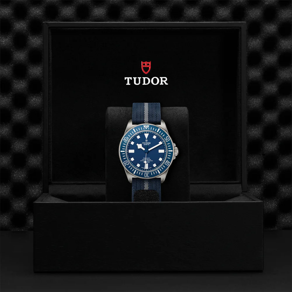 Pelagos FXD Titanium 42mm - Blue on Fabric Strap w/ Extra Rubber Strap - Image 5