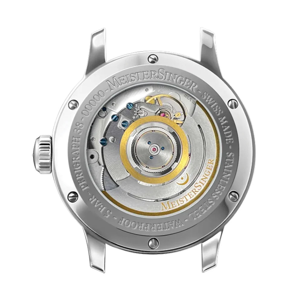 Perigraph 38mm - White on Leather Strap - Image 2