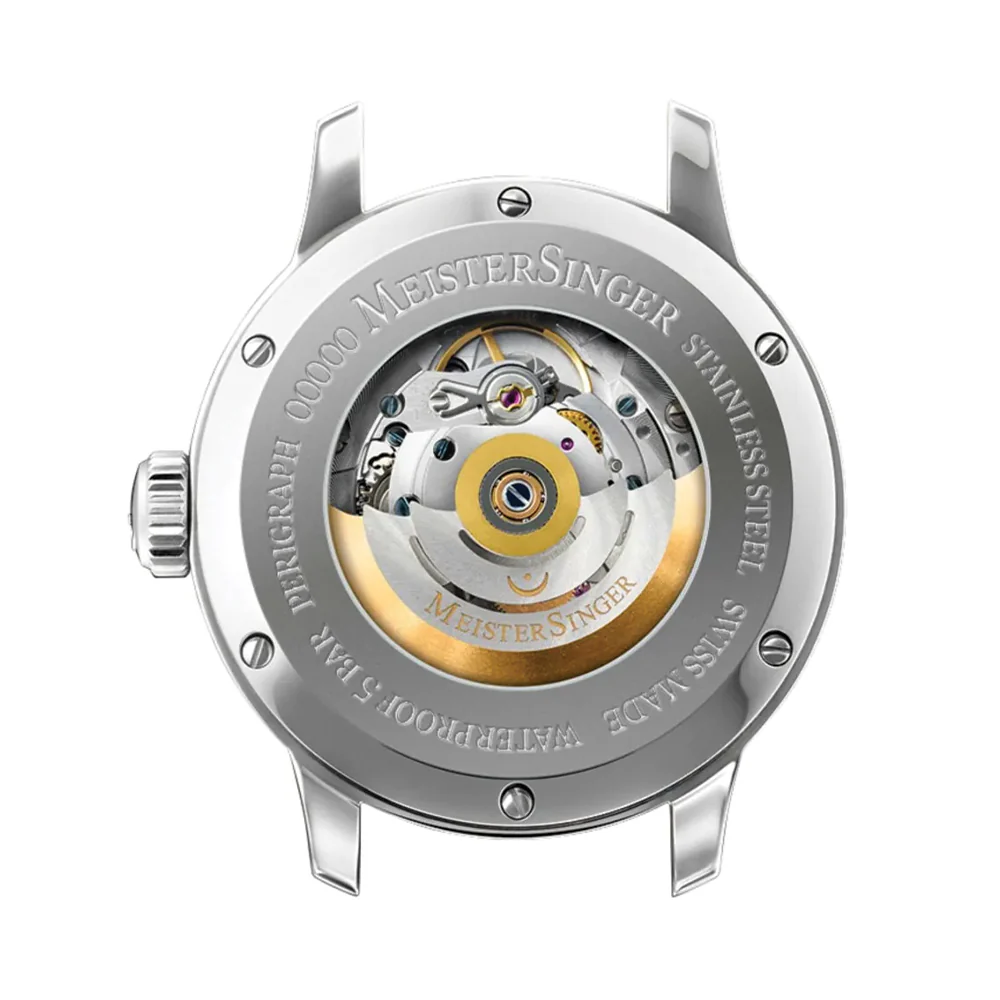 Perigraph 43mm - White on Leather Strap - Image 4