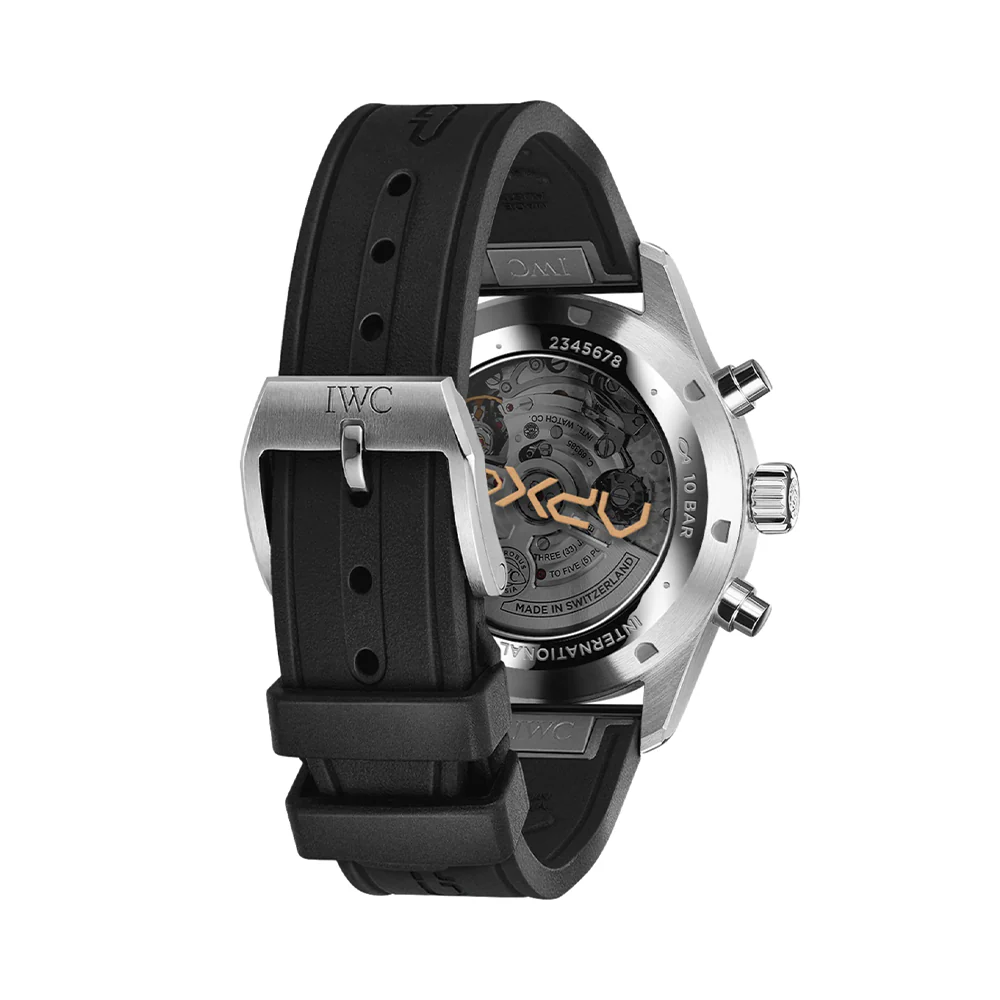 Pilot’s Watch Chronograph APXGP Gold Accents 43mm - Black on Rubber Strap - Image 4