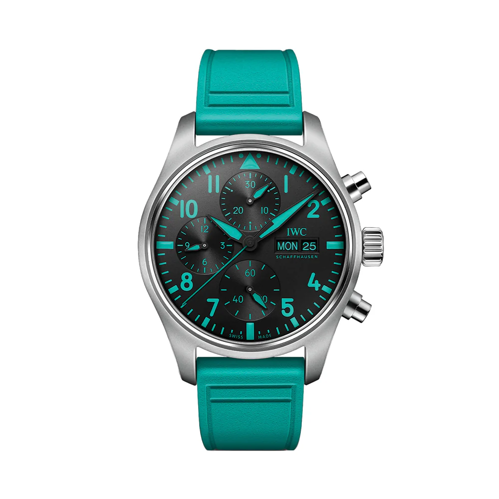 Pilot’s Watch Chronograph “Mercedes-AMG PETRONAS Formula One™ Team” Edition 41mm - Black on Rubber Strap