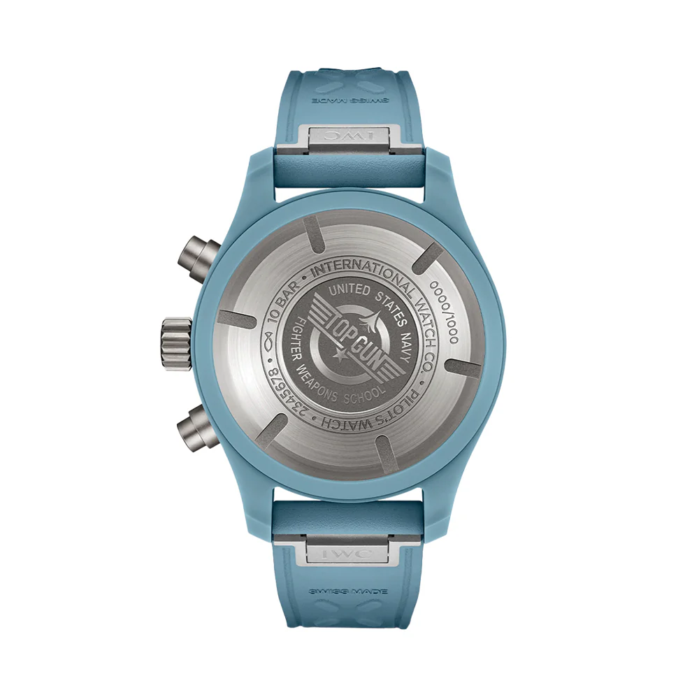 Pilot’s Watch Chronograph TOP GUN Miramar Ceramic Case 41mm - Blue on Rubber Strap - Image 3