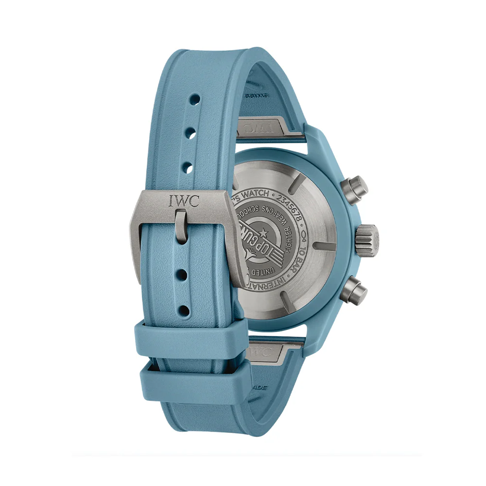 Pilot’s Watch Chronograph TOP GUN Miramar Ceramic Case 41mm - Blue on Rubber Strap - Image 4