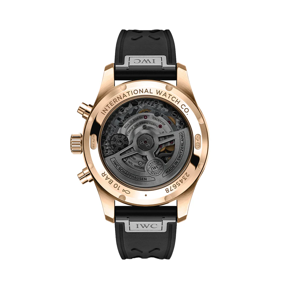 Pilot’s Watch Performance Chronograph 18K 5N Gold Case 41mm - Black on Rubber Strap - Image 3