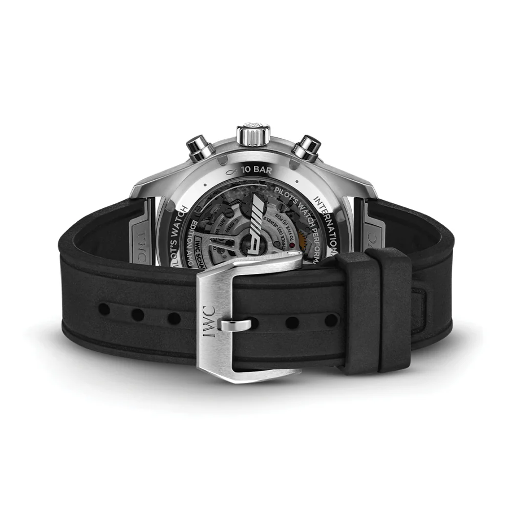 Pilot’s Watch Performance Chronograph AMG Titanium Case 41mm - Black on Rubber Strap - Image 4