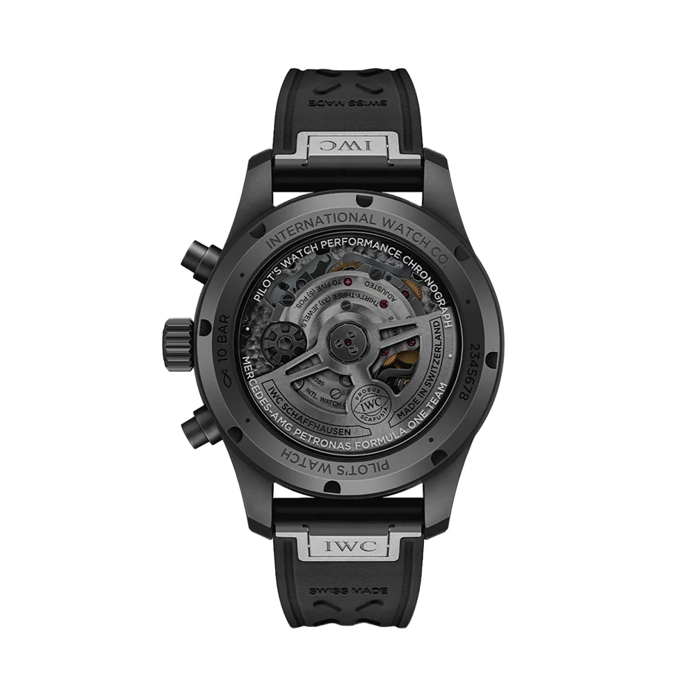 Pilot’s Watch Performance Chronograph Mercedes-AMG PETRONAS Formula One™ Team Ceratanium® Case 41mm - Black on Rubber Strap - Image 3