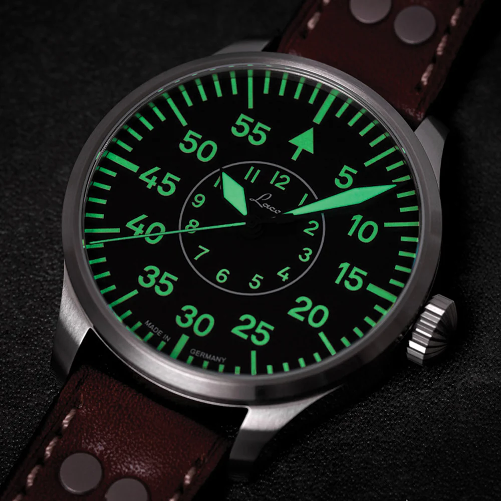 Pilot Watch Basic Aachen 39mm - Black on Leather Strap - Image 4