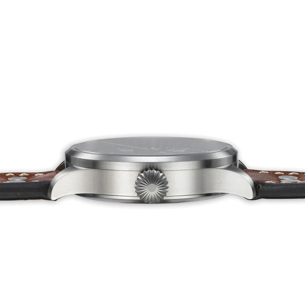 Pilot Watch Basic Aachen 39mm - Black on Leather Strap - Image 6