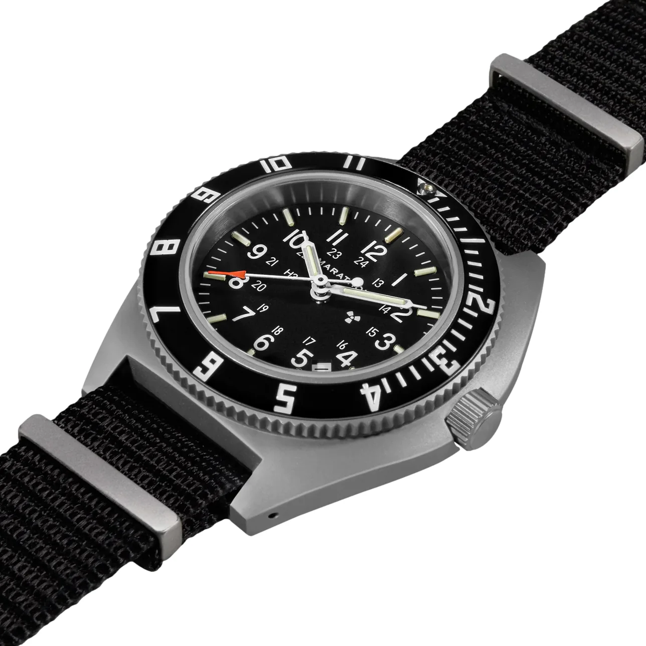 Pilot's Navigator with Date & Tritium 41mm - Black on Nylon Strap - Image 2
