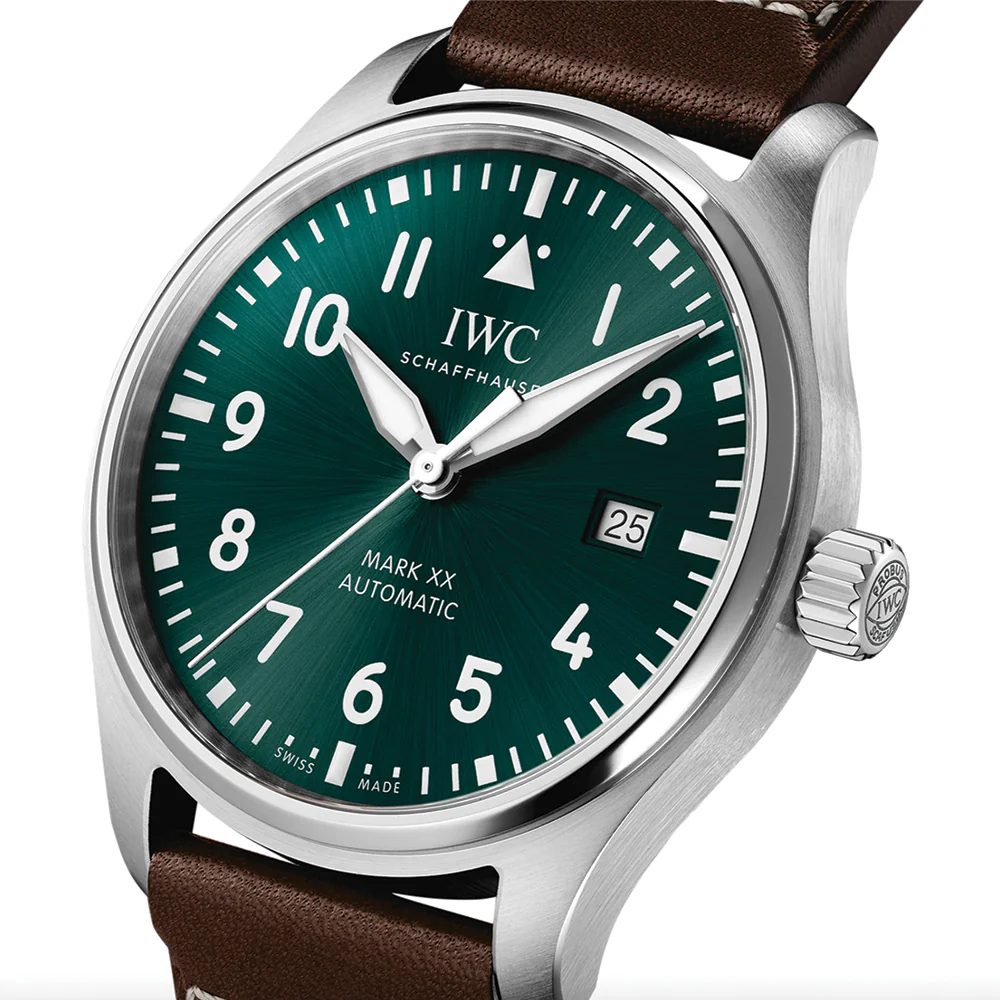 Pilot's Watch Automatic Mark XX 40mm - Green on Leather Strap - Image 2