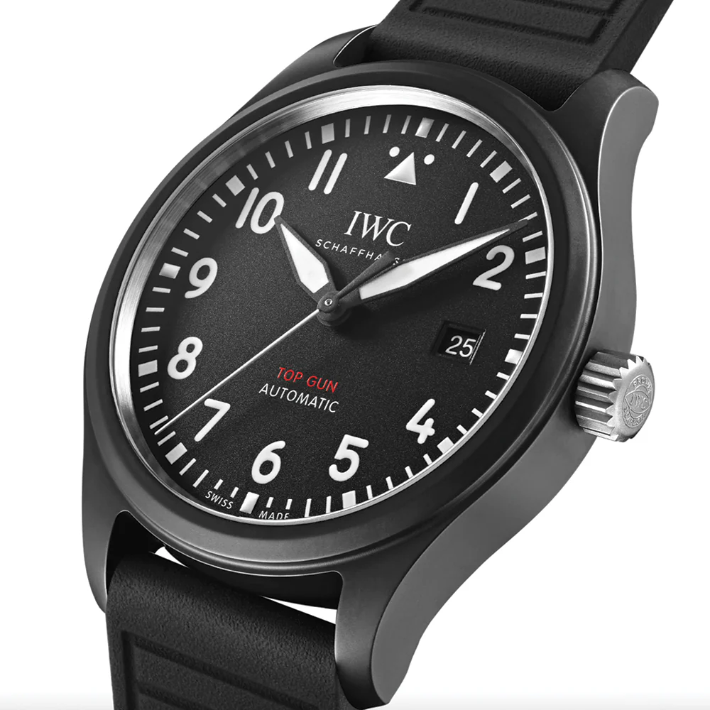 Pilot's Watch Automatic Top Gun 41mm - Black on Rubber Strap - Image 2