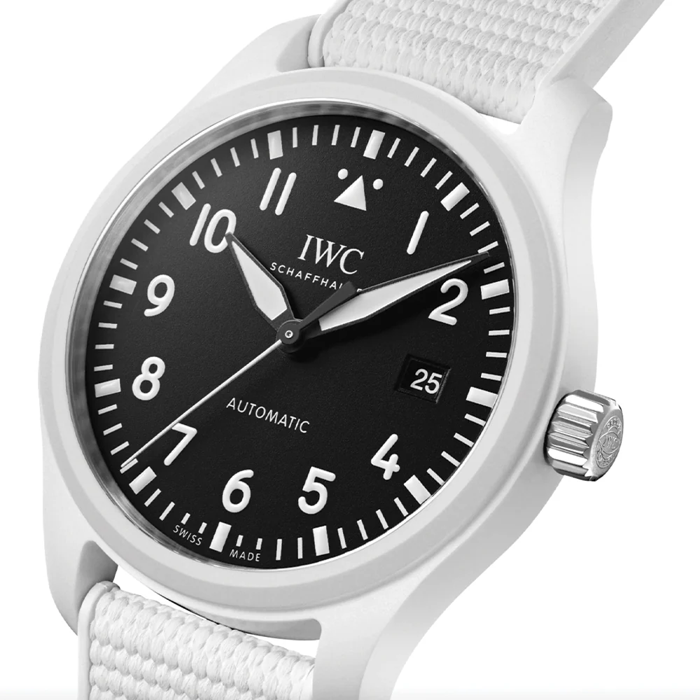 Pilot's Watch Automatic TOP GUN Lake Tahoe Ceramic Case 41mm - Black on Rubber Strap - Image 2