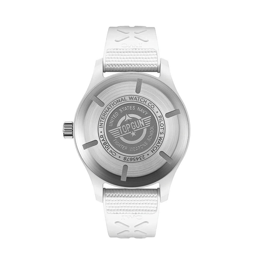 Pilot's Watch Automatic TOP GUN Lake Tahoe Ceramic Case 41mm - Black on Rubber Strap - Image 3