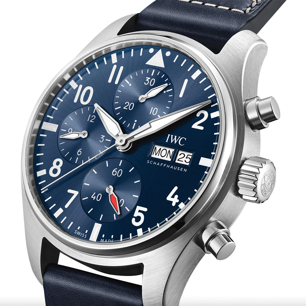 Pilot's Watch Chronograph 41mm - Blue on Leather Strap - Image 2
