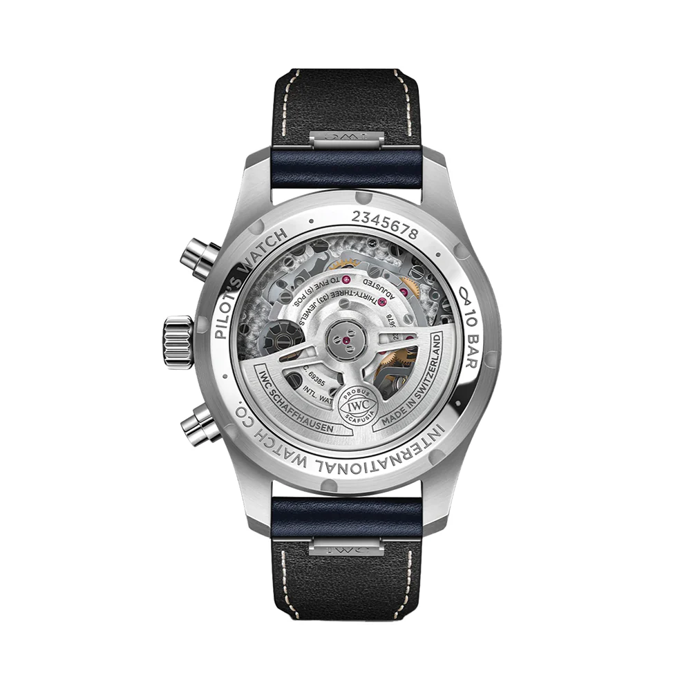 Pilot's Watch Chronograph 41mm - Blue on Leather Strap - Image 3
