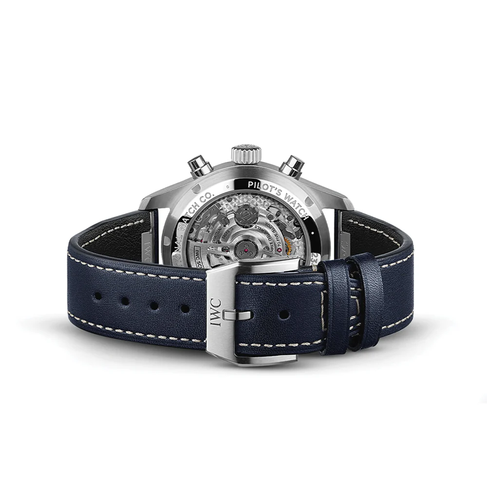 Pilot's Watch Chronograph 41mm - Blue on Leather Strap - Image 4